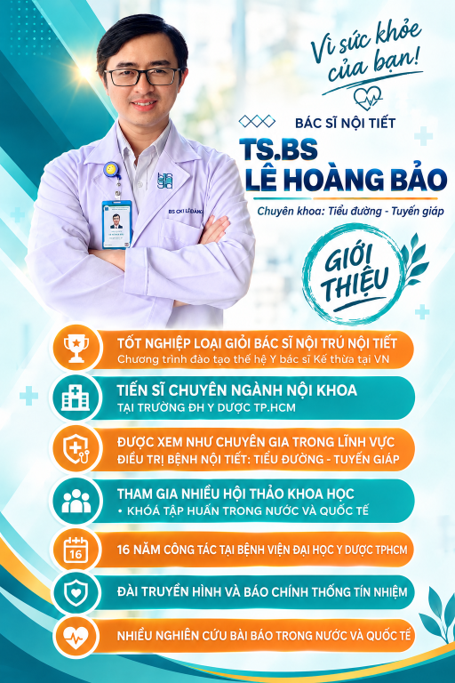 Hãy cùng tìm hiểu vì sao Tiến sĩ- Bác sĩ Lê Hoàng Bảo được xem như một chuyên gia trong lĩnh vực khám chữa bệnh Nội tiết (trong đó có bệnh tiểu đường và tuyến giáp) tại khu vực Tp.HCM và các Tỉnh thành lân cận